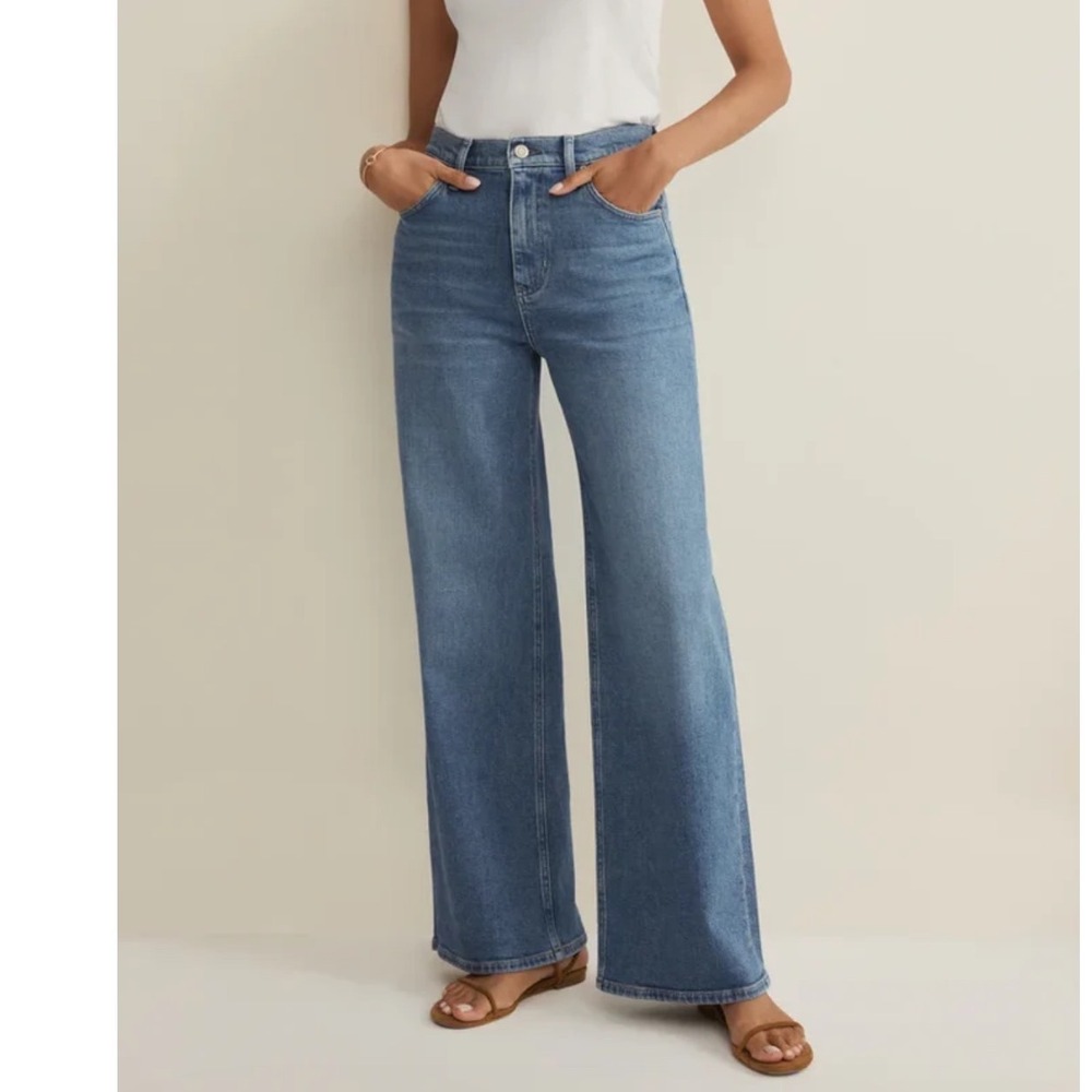 NWT Z Supply Nova High Rise Wide Leg Jean in Fresca size 27